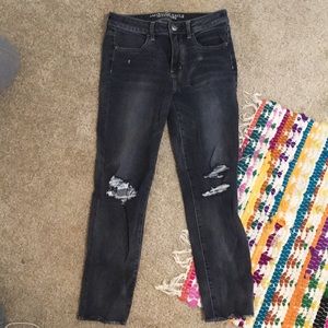 AEO High Rise Cropped Jeans